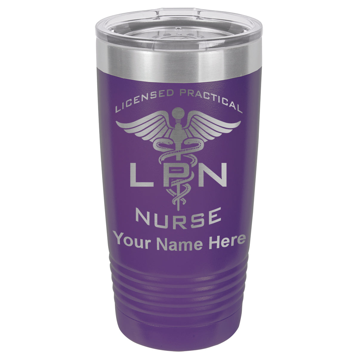 20oz Vacuum Insulated Tumbler Mug, LPN Licensed Practical Nurse, Personalized Engraving Included
