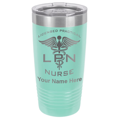 20oz Vacuum Insulated Tumbler Mug, LPN Licensed Practical Nurse, Personalized Engraving Included