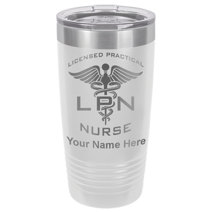 20oz Vacuum Insulated Tumbler Mug, LPN Licensed Practical Nurse, Personalized Engraving Included