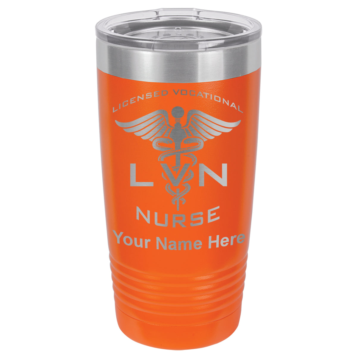 20oz Vacuum Insulated Tumbler Mug, LVN Licensed Vocational Nurse, Personalized Engraving Included