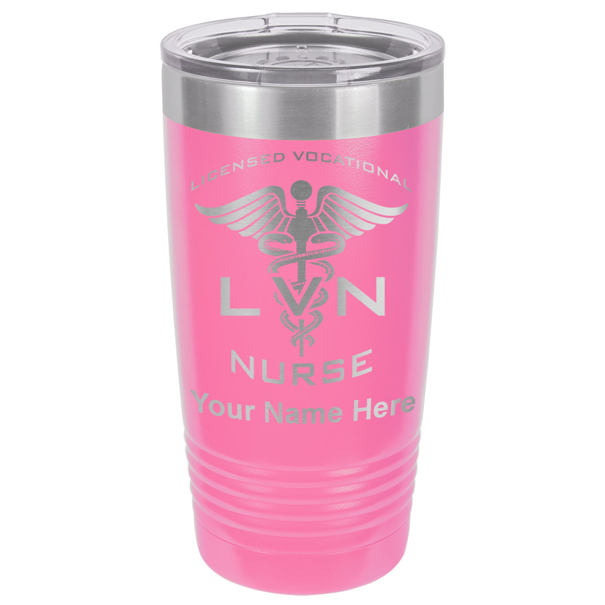 20oz Vacuum Insulated Tumbler Mug, LVN Licensed Vocational Nurse, Personalized Engraving Included