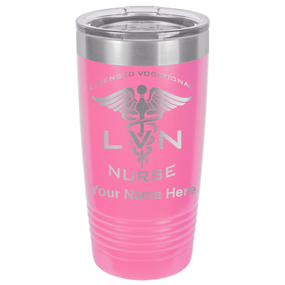 20oz Vacuum Insulated Tumbler Mug, LVN Licensed Vocational Nurse, Personalized Engraving Included