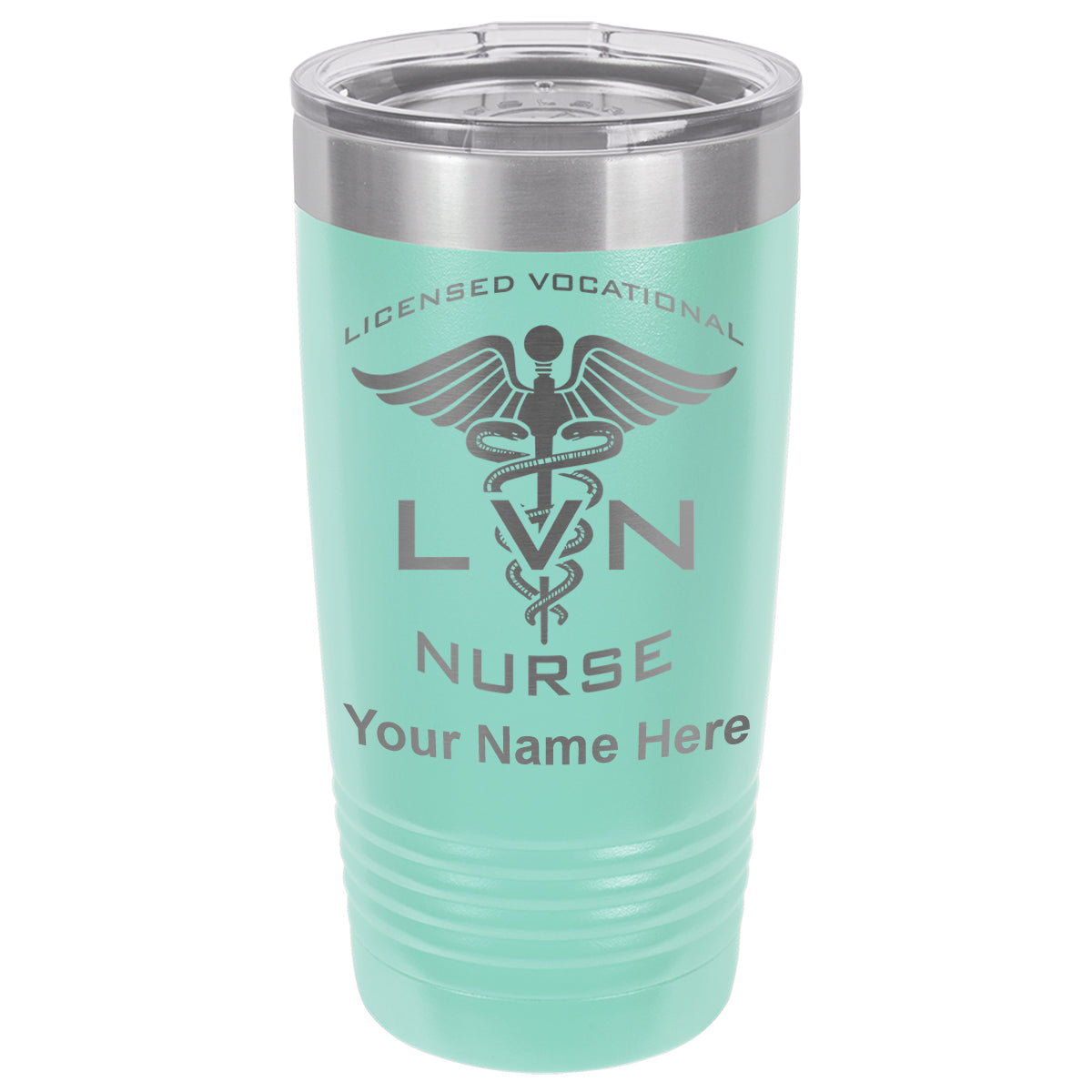 20oz Vacuum Insulated Tumbler Mug, LVN Licensed Vocational Nurse, Personalized Engraving Included