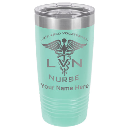 20oz Vacuum Insulated Tumbler Mug, LVN Licensed Vocational Nurse, Personalized Engraving Included
