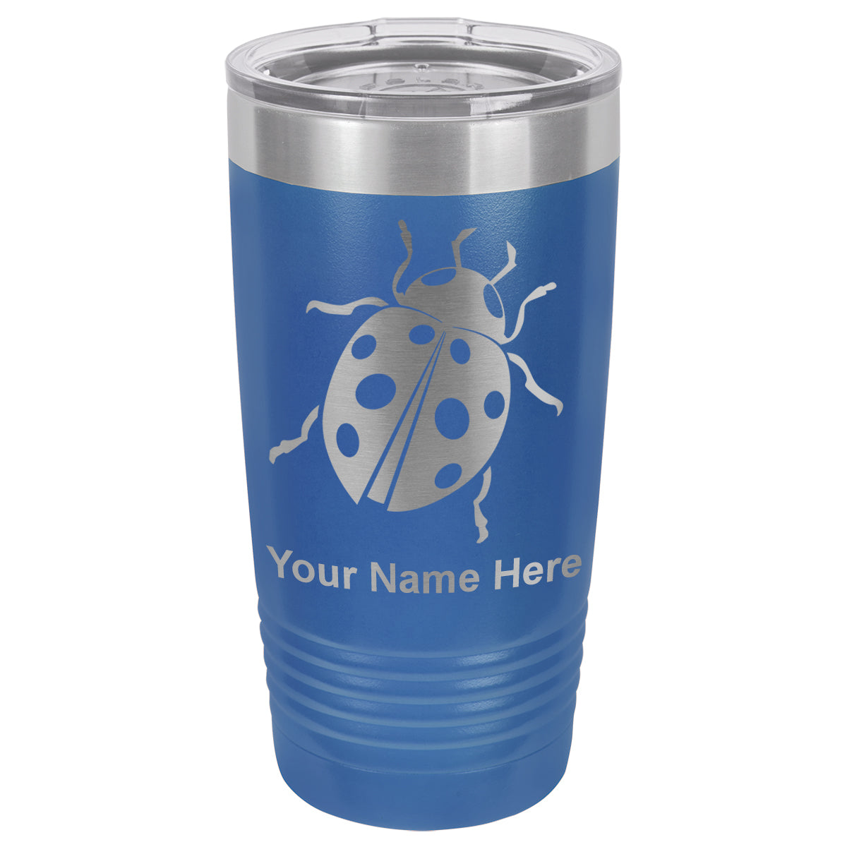 20oz Vacuum Insulated Tumbler Mug, Ladybug, Personalized Engraving Included