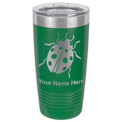 20oz Vacuum Insulated Tumbler Mug, Ladybug, Personalized Engraving Included