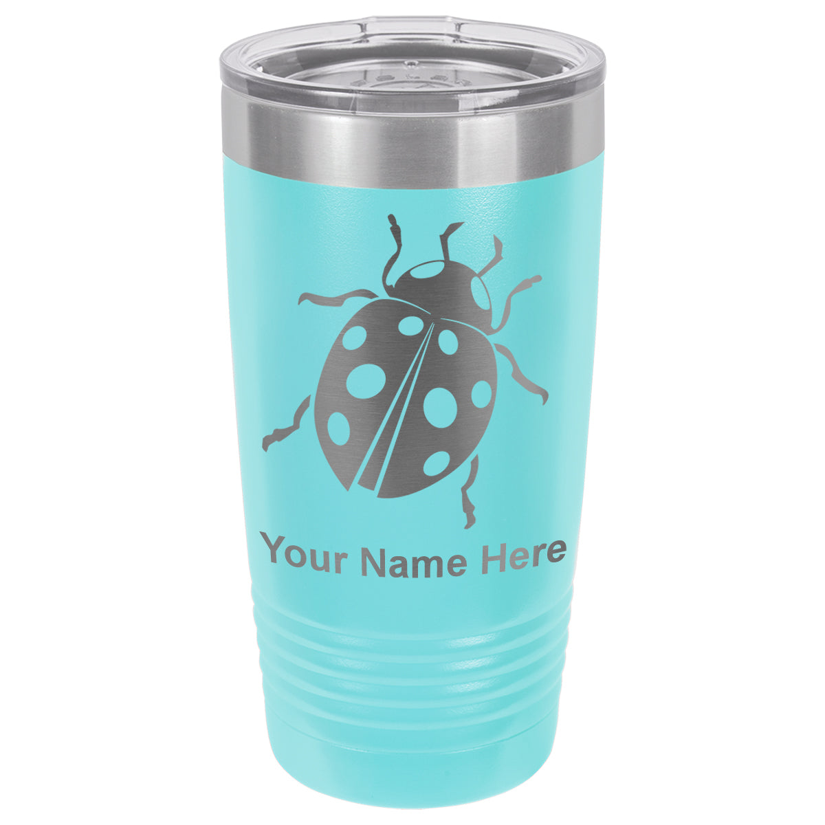 20oz Vacuum Insulated Tumbler Mug, Ladybug, Personalized Engraving Included