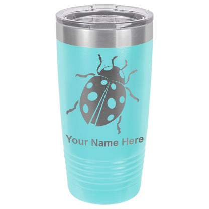 20oz Vacuum Insulated Tumbler Mug, Ladybug, Personalized Engraving Included