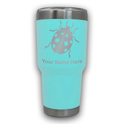 LaserGram 30oz Tumbler Mug, Ladybug, Personalized Engraving Included