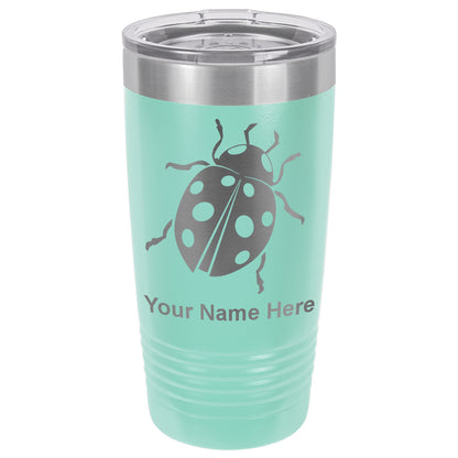 20oz Vacuum Insulated Tumbler Mug, Ladybug, Personalized Engraving Included