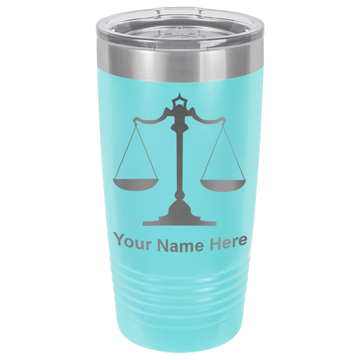 20oz Vacuum Insulated Tumbler Mug, Law Scale, Personalized Engraving Included