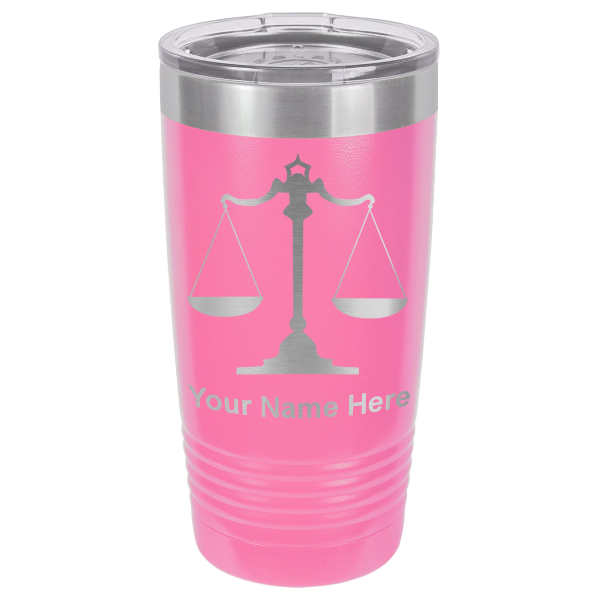 20oz Vacuum Insulated Tumbler Mug, Law Scale, Personalized Engraving Included