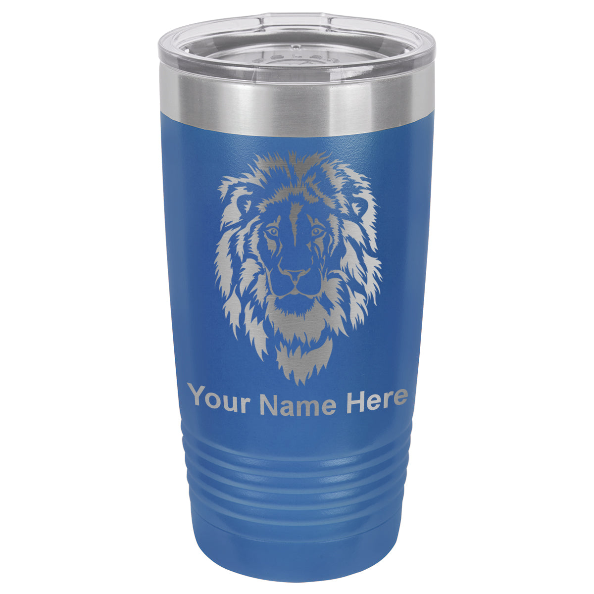20oz Vacuum Insulated Tumbler Mug, Lion Head, Personalized Engraving Included