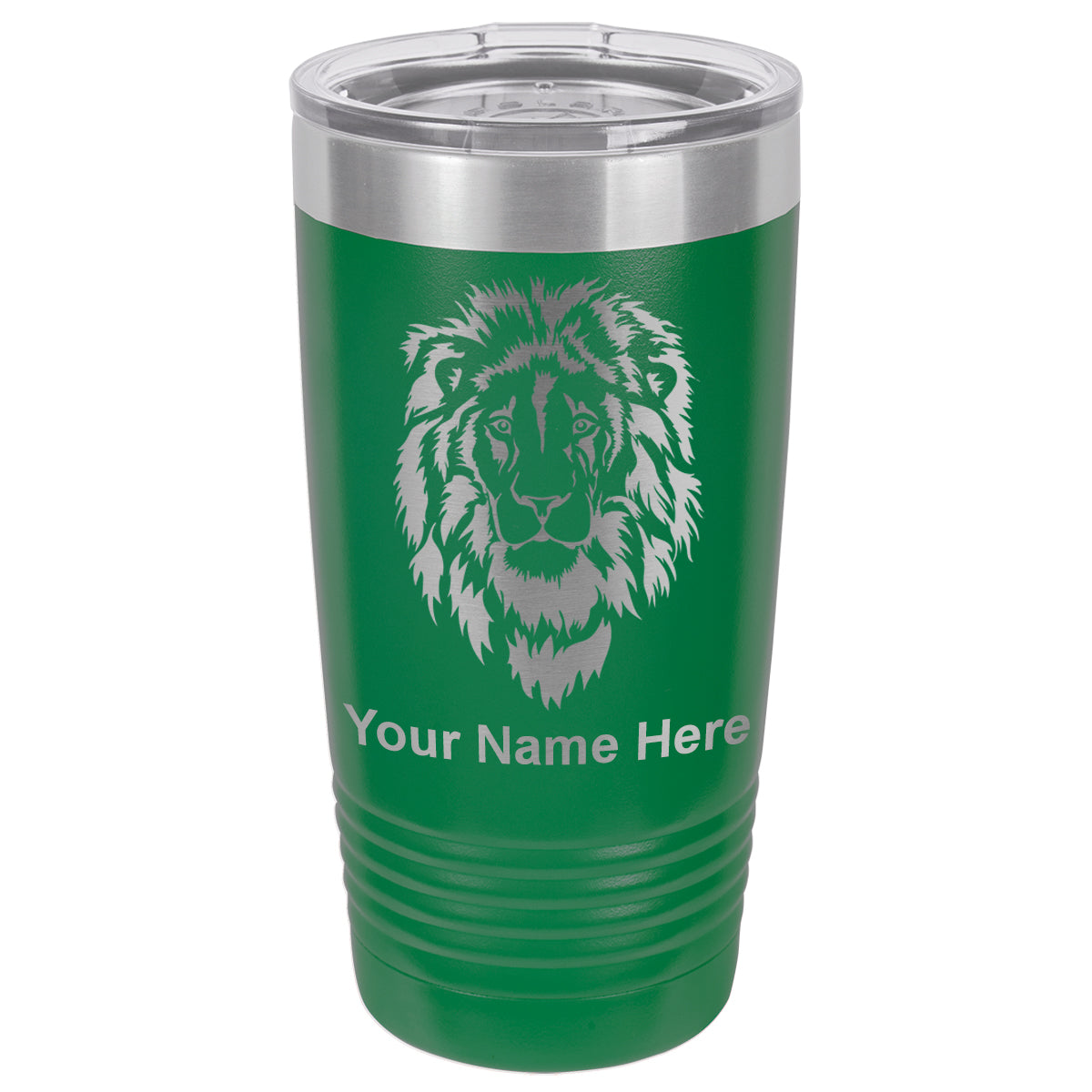 20oz Vacuum Insulated Tumbler Mug, Lion Head, Personalized Engraving Included
