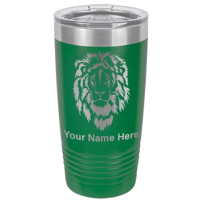 20oz Vacuum Insulated Tumbler Mug, Lion Head, Personalized Engraving Included