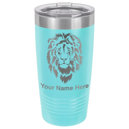 20oz Vacuum Insulated Tumbler Mug, Lion Head, Personalized Engraving Included