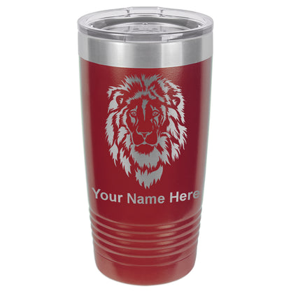 20oz Vacuum Insulated Tumbler Mug, Lion Head, Personalized Engraving Included