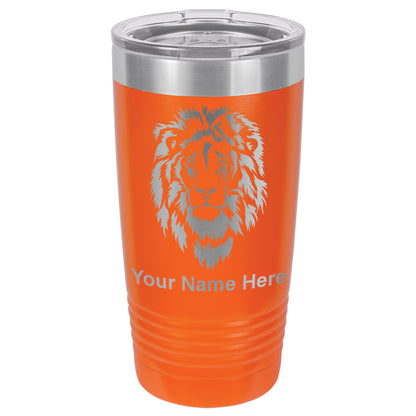 20oz Vacuum Insulated Tumbler Mug, Lion Head, Personalized Engraving Included