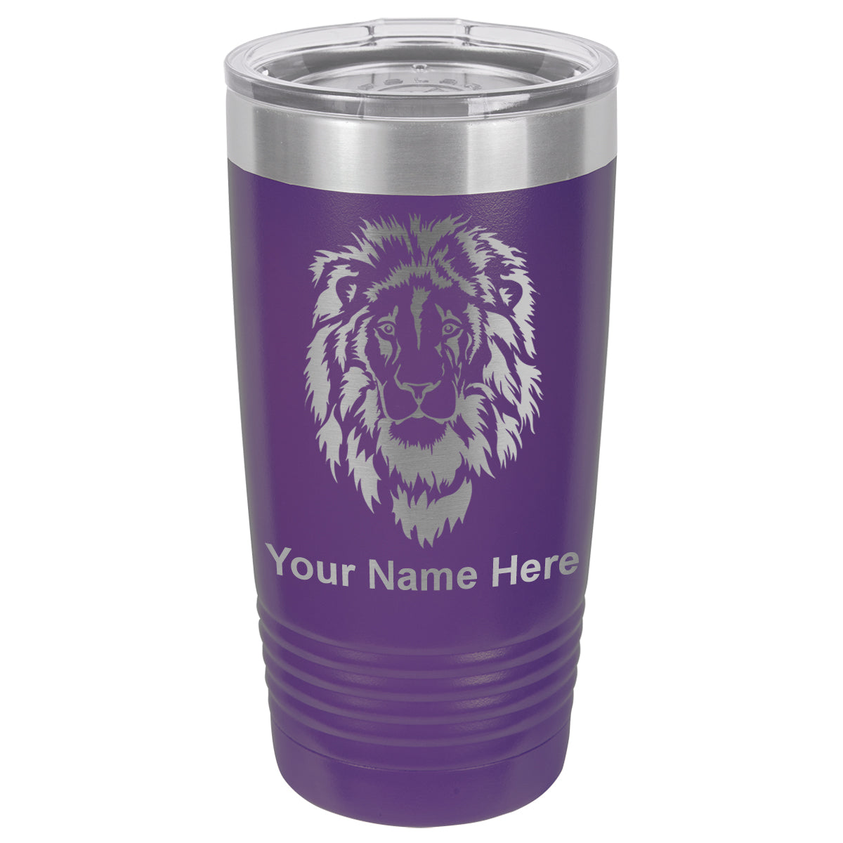 20oz Vacuum Insulated Tumbler Mug, Lion Head, Personalized Engraving Included