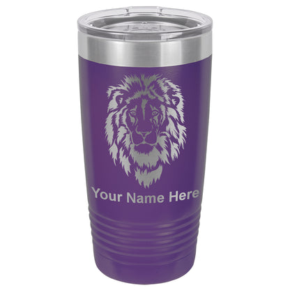 20oz Vacuum Insulated Tumbler Mug, Lion Head, Personalized Engraving Included