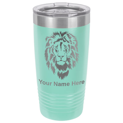 20oz Vacuum Insulated Tumbler Mug, Lion Head, Personalized Engraving Included