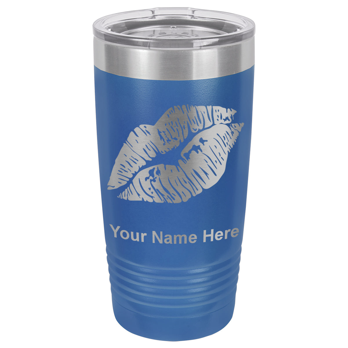 20oz Vacuum Insulated Tumbler Mug, Lipstick Kiss, Personalized Engraving Included