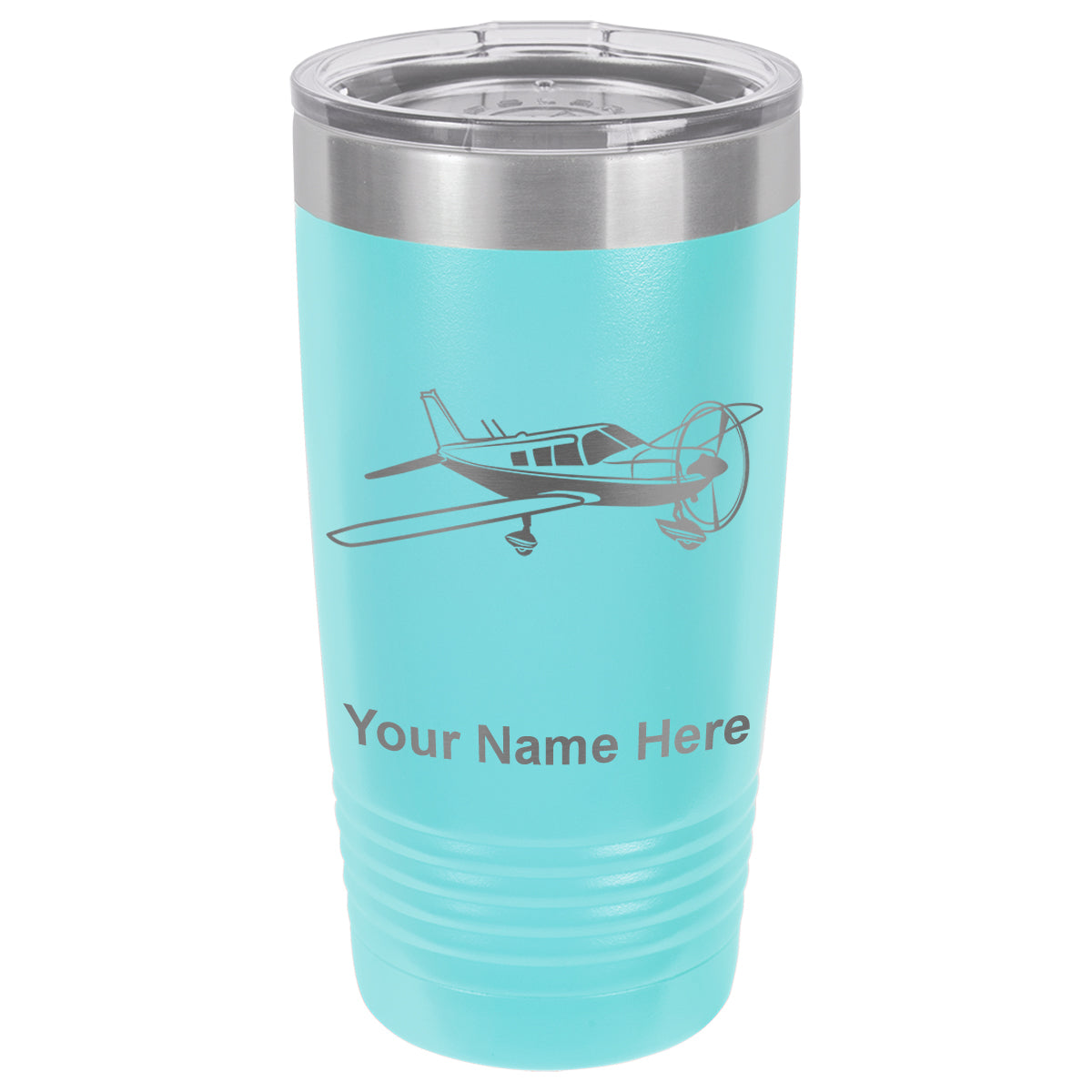20oz Vacuum Insulated Tumbler Mug, Low Wing Airplane, Personalized Engraving Included