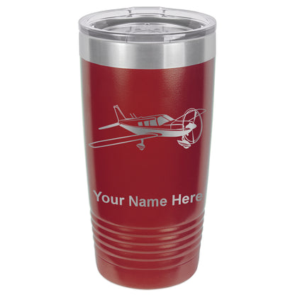 20oz Vacuum Insulated Tumbler Mug, Low Wing Airplane, Personalized Engraving Included