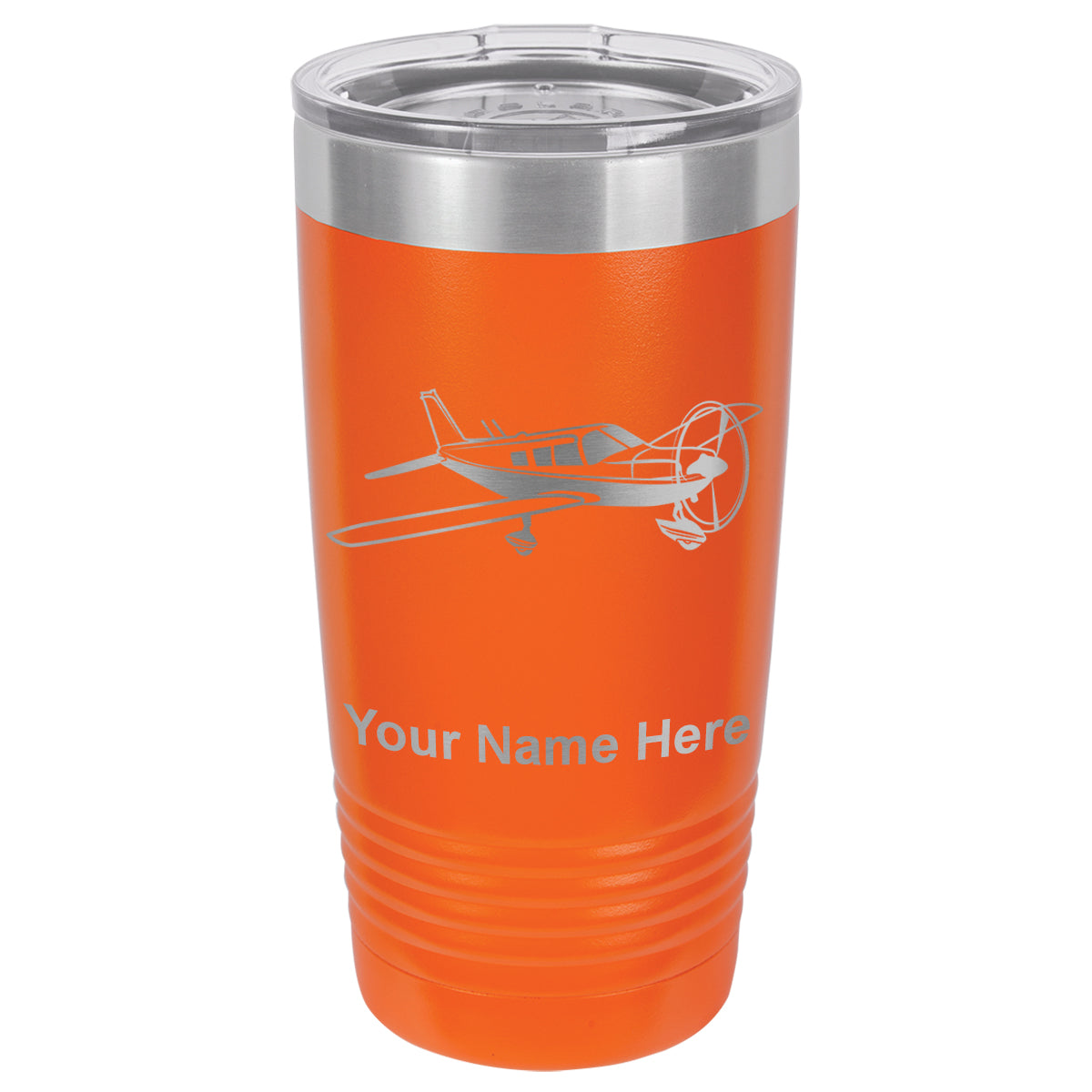 20oz Vacuum Insulated Tumbler Mug, Low Wing Airplane, Personalized Engraving Included