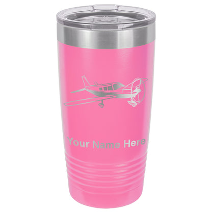 20oz Vacuum Insulated Tumbler Mug, Low Wing Airplane, Personalized Engraving Included