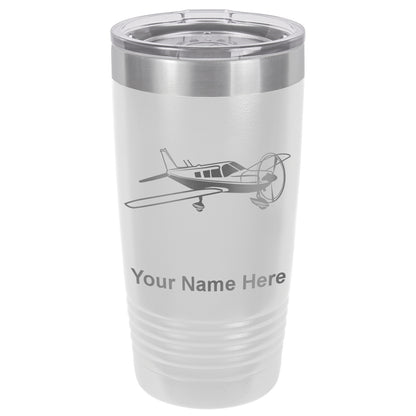 20oz Vacuum Insulated Tumbler Mug, Low Wing Airplane, Personalized Engraving Included