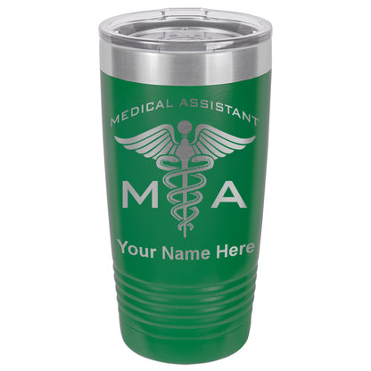 20oz Vacuum Insulated Tumbler Mug, MA Medical Assistant, Personalized Engraving Included