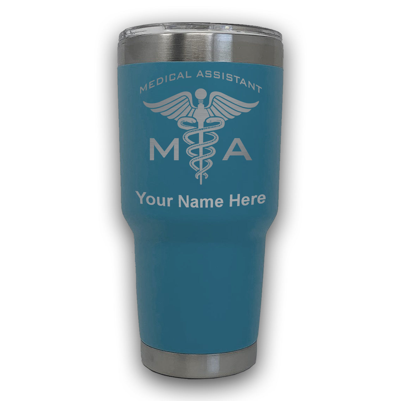 LaserGram 30oz Tumbler Mug, MA Medical Assistant, Personalized Engraving Included