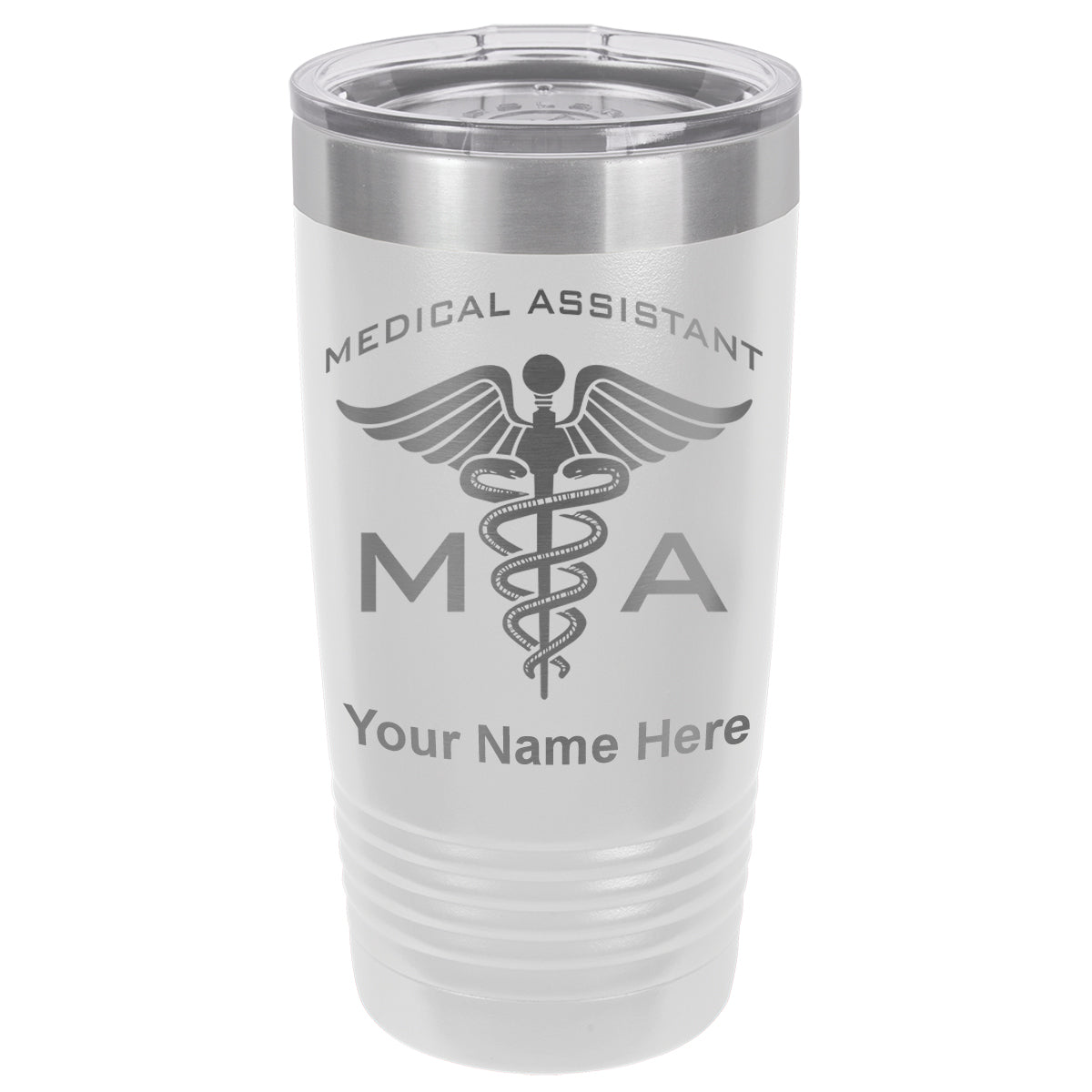 20oz Vacuum Insulated Tumbler Mug, MA Medical Assistant, Personalized Engraving Included