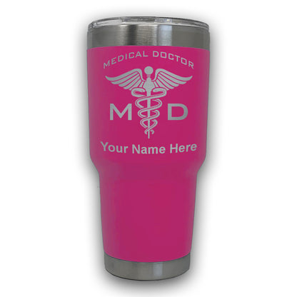 LaserGram 30oz Tumbler Mug, MD Medical Doctor, Personalized Engraving Included