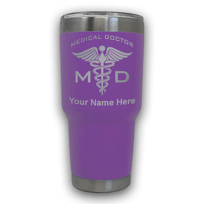LaserGram 30oz Tumbler Mug, MD Medical Doctor, Personalized Engraving Included