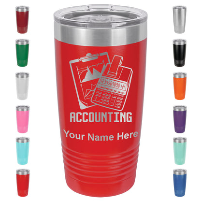 20oz Vacuum Insulated Tumbler Mug, Accounting, Personalized Engraving Included - LaserGram Custom Engraved Gifts