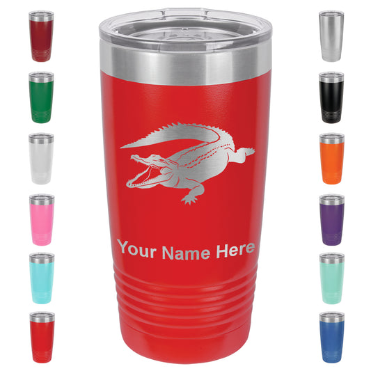 20oz Vacuum Insulated Tumbler Mug, Alligator, Personalized Engraving Included