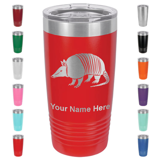 20oz Vacuum Insulated Tumbler Mug, Armadillo, Personalized Engraving Included