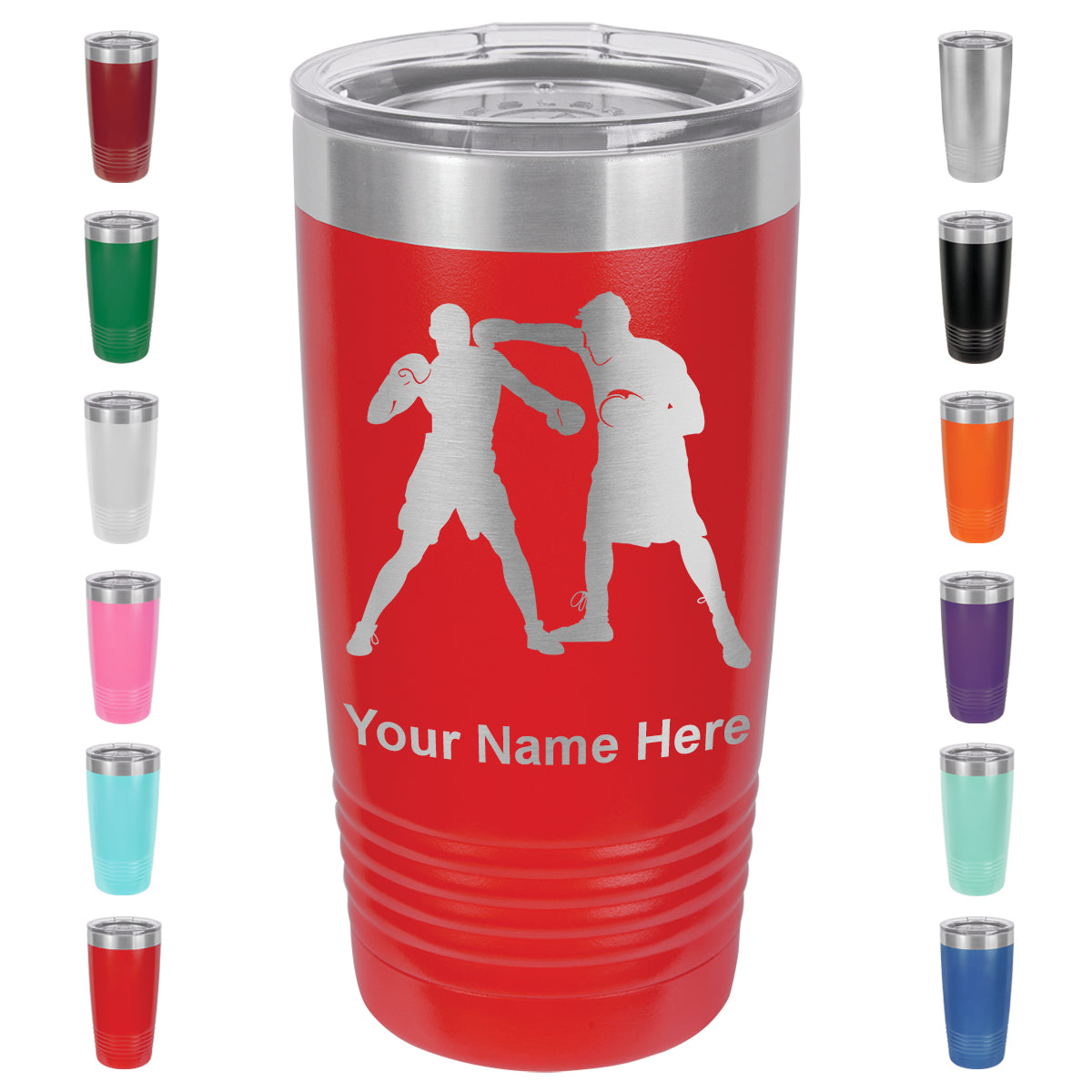 20oz Vacuum Insulated Tumbler Mug, Boxers Boxing, Personalized Engraving Included