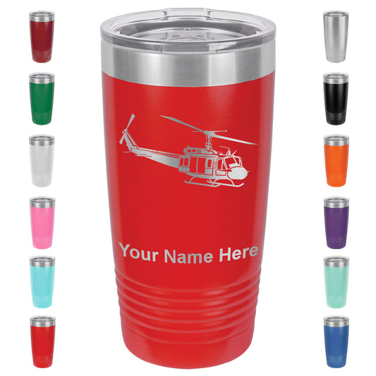 20oz Vacuum Insulated Tumbler Mug, Military Helicopter 2, Personalized Engraving Included
