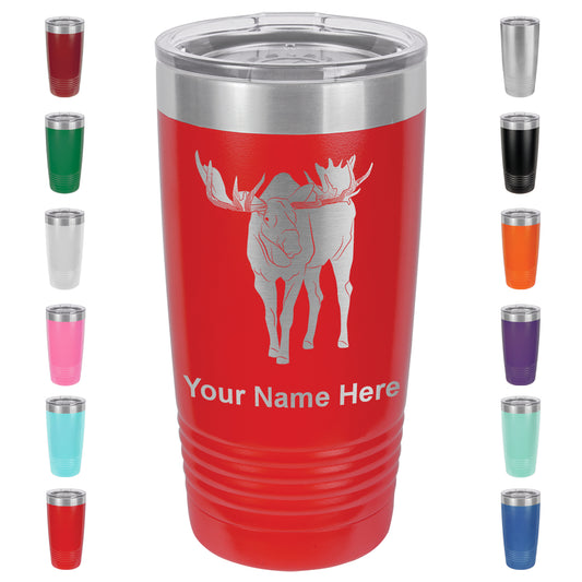 20oz Vacuum Insulated Tumbler Mug, Moose, Personalized Engraving Included
