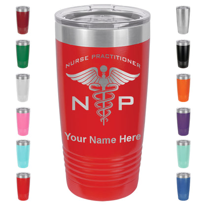 20oz Vacuum Insulated Tumbler Mug, NP Nurse Practitioner, Personalized Engraving Included