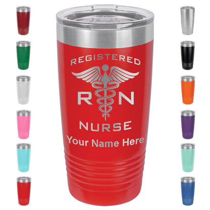 20oz Vacuum Insulated Tumbler Mug, RN Registered Nurse, Personalized Engraving Included