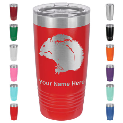 20oz Vacuum Insulated Tumbler Mug, Squirrel, Personalized Engraving Included