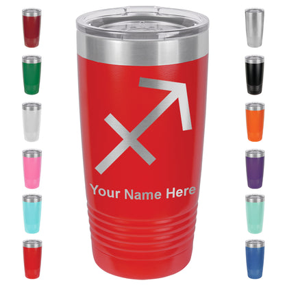 20oz Vacuum Insulated Tumbler Mug, Zodiac Sign Sagittarius, Personalized Engraving Included