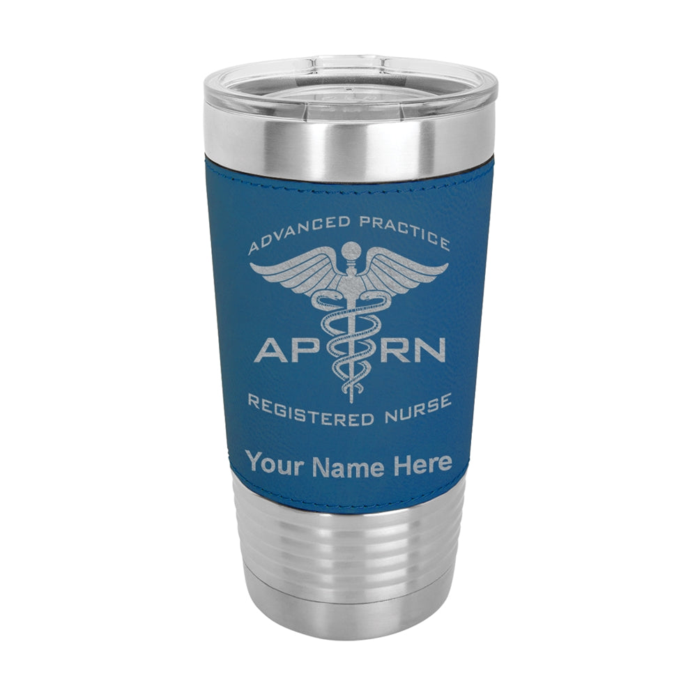 20oz Faux Leather Tumbler Mug, APRN Advanced Practice Registered Nurse, Personalized Engraving Included - LaserGram Custom Engraved Gifts