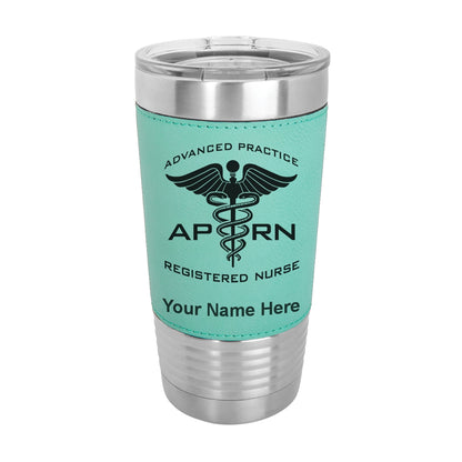20oz Faux Leather Tumbler Mug, APRN Advanced Practice Registered Nurse, Personalized Engraving Included - LaserGram Custom Engraved Gifts