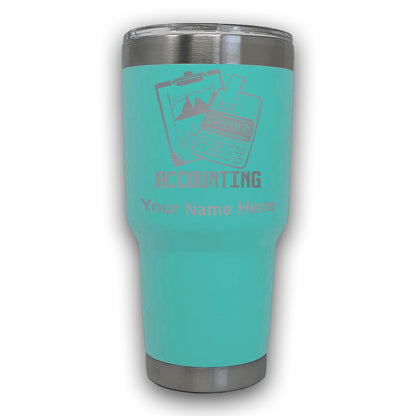 LaserGram 30oz Tumbler Mug, Accounting, Personalized Engraving Included