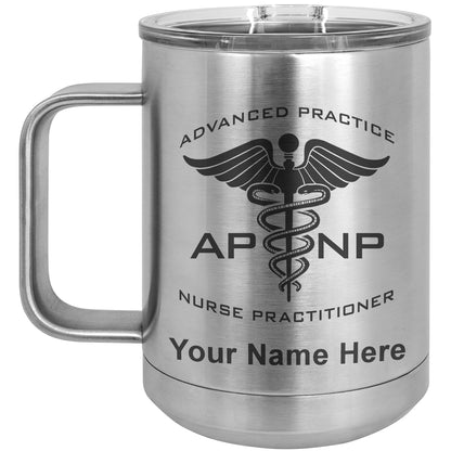 15oz Vacuum Insulated Coffee Mug, APNP Advanced Practice Nurse Practitioner, Personalized Engraving Included